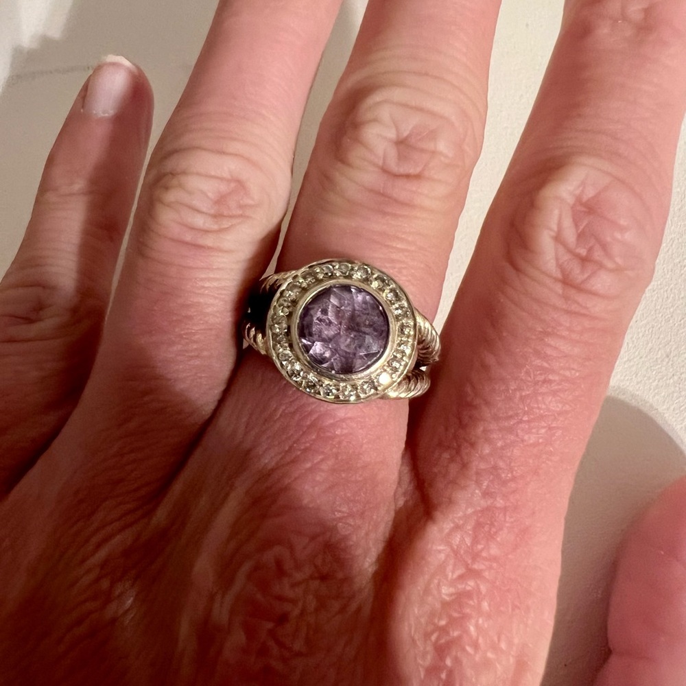 David Yurman purple amethyst ring size 5.5